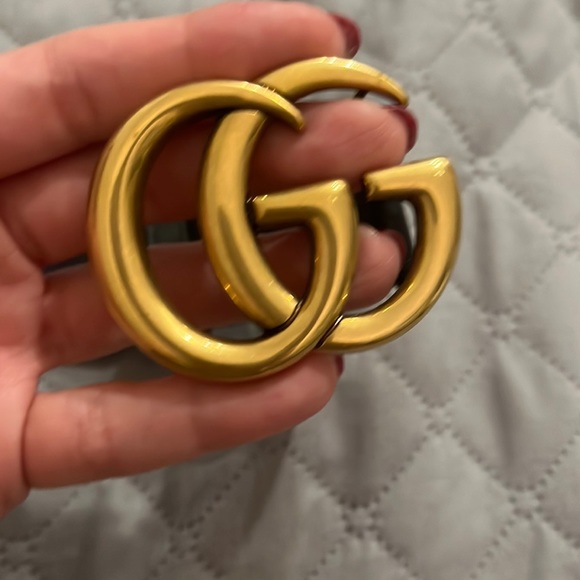 Guuci black leather belt